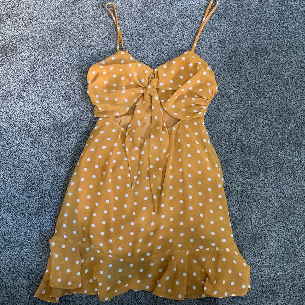 polka dot mini dress